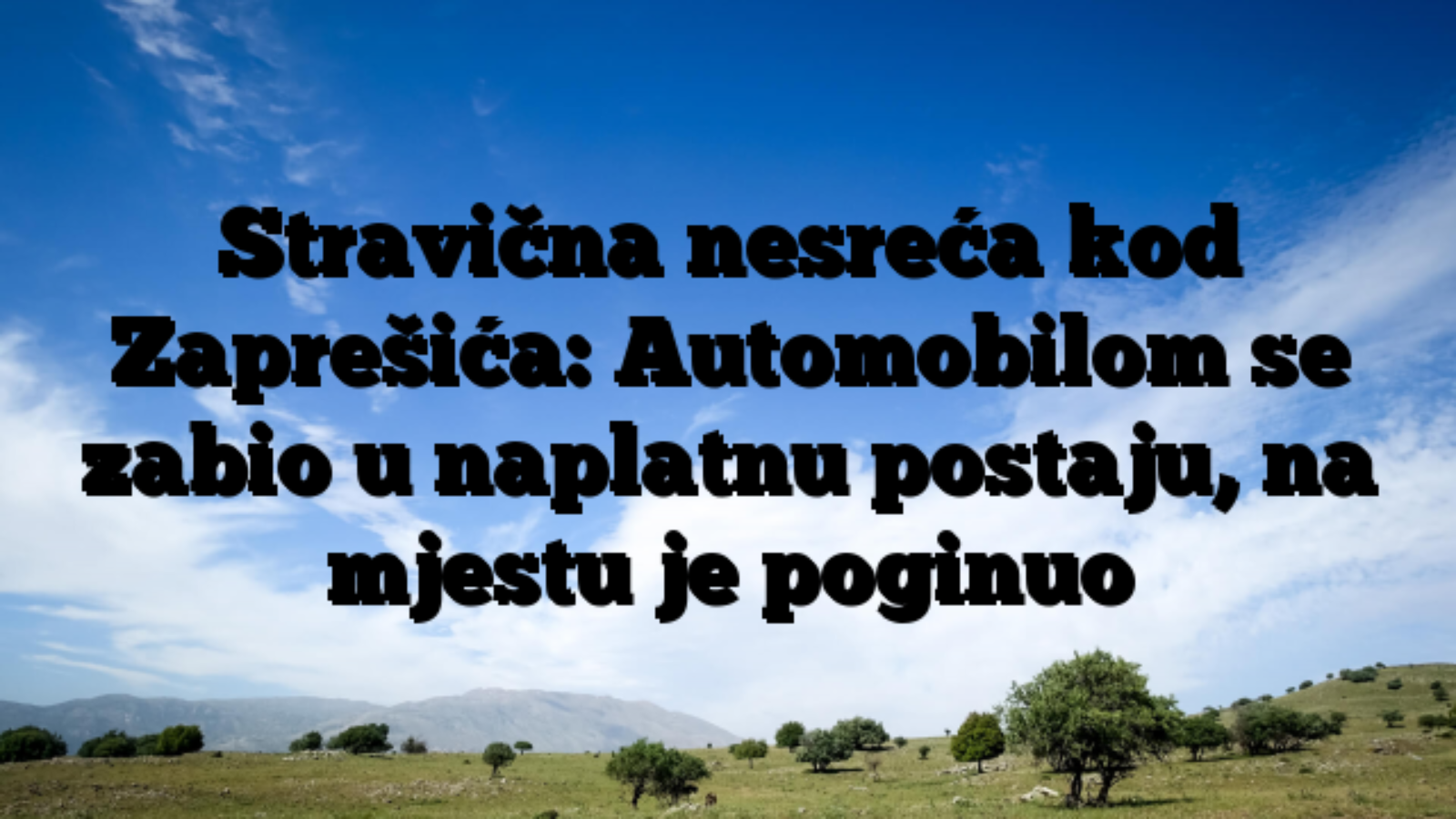 Stravična nesreća kod Zaprešića: Automobilom se zabio u naplatnu postaju, na mjestu je poginuo