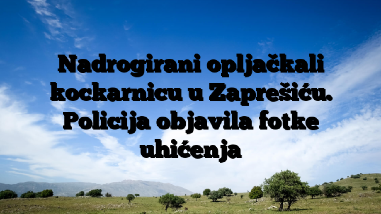 Nadrogirani opljačkali kockarnicu u Zaprešiću. Policija objavila fotke uhićenja