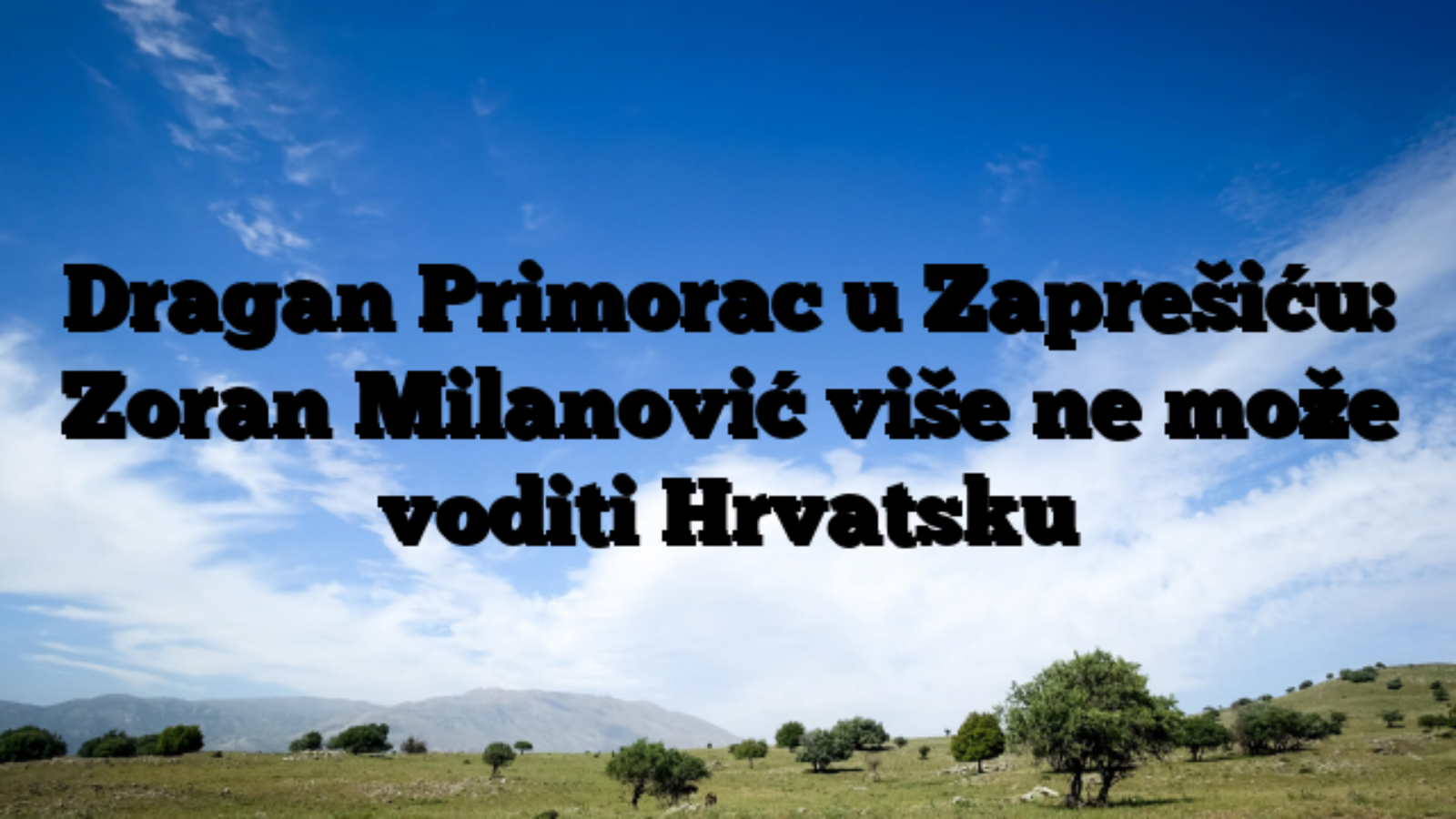 Dragan Primorac u Zaprešiću: Zoran Milanović više ne može voditi Hrvatsku