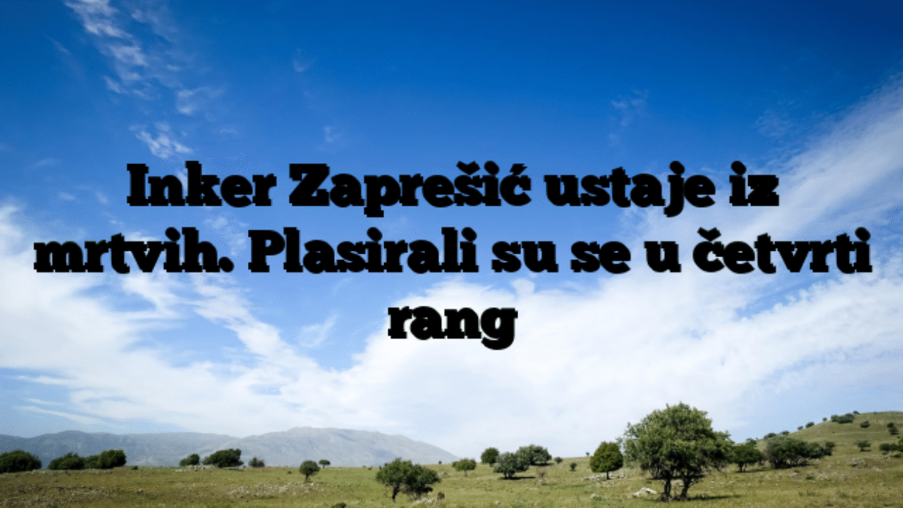 Inker Zaprešić ustaje iz mrtvih. Plasirali su se u četvrti rang