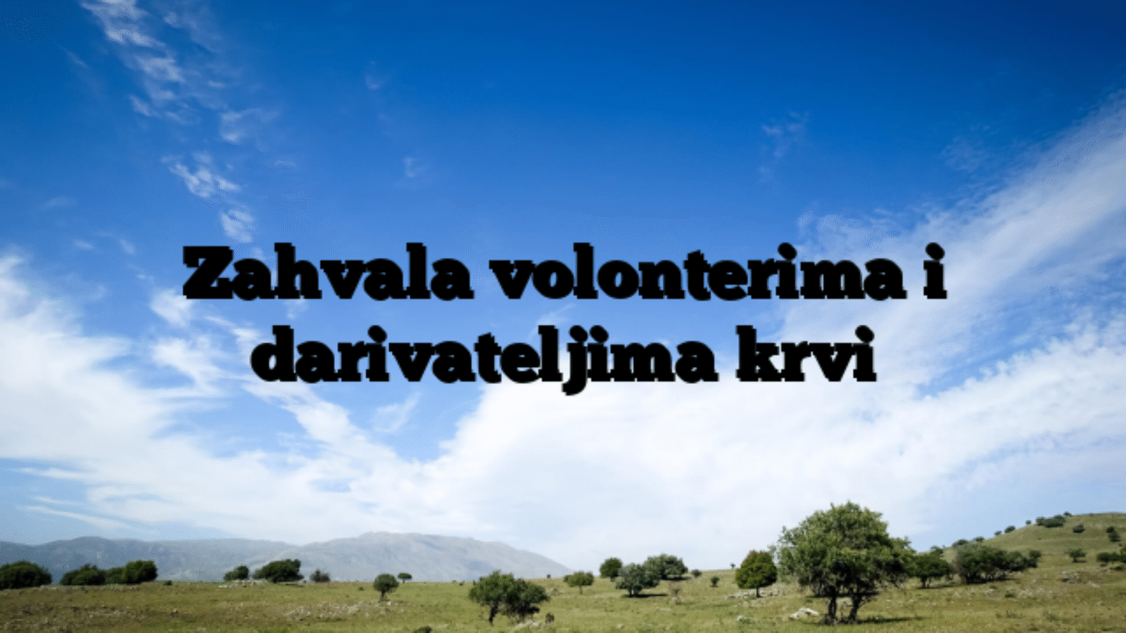 Zahvala volonterima i darivateljima krvi